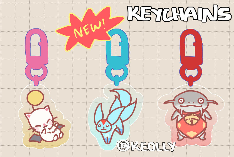 ffxiv mini keychains new