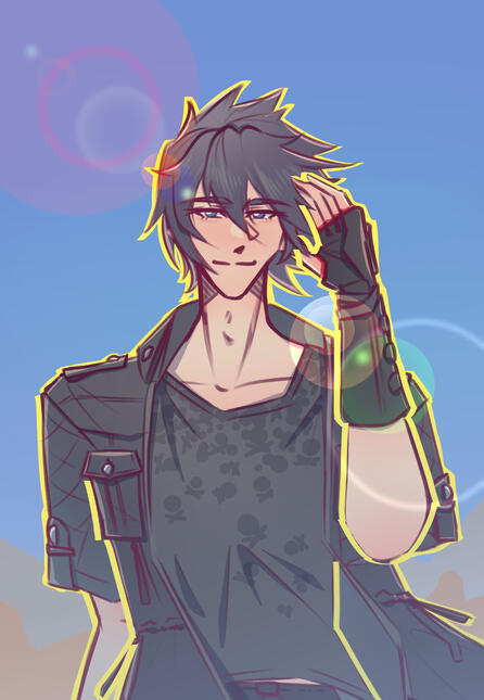 ffxv noctis postcard
